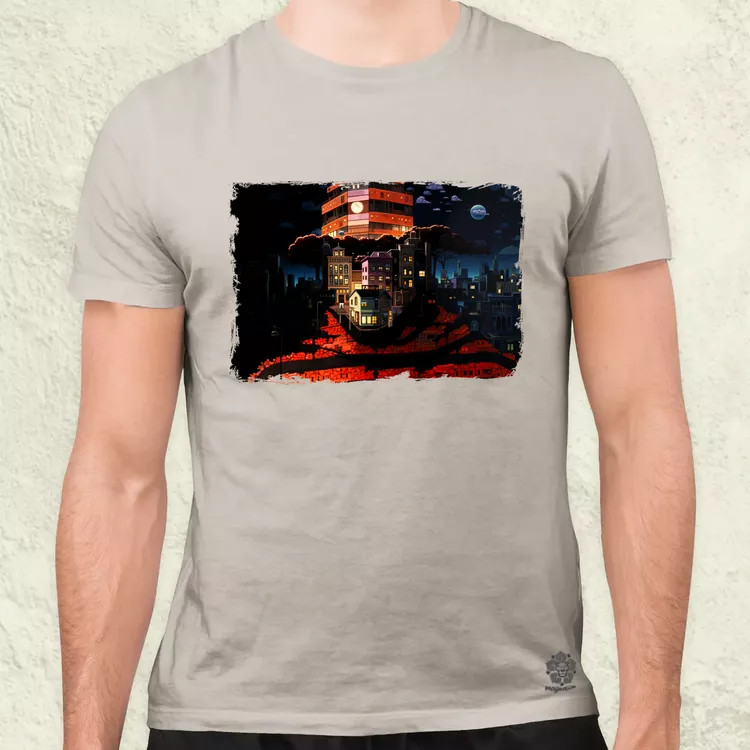 Pareidolia Freddy Krueger város fantázia v1 férfi póló