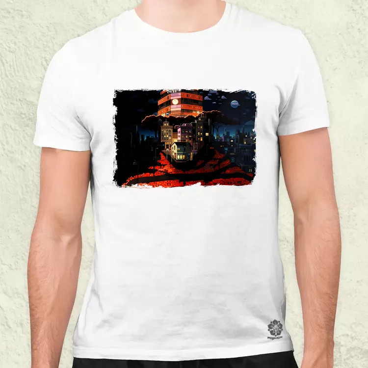 Pareidolia Freddy Krueger város fantázia v1 férfi póló