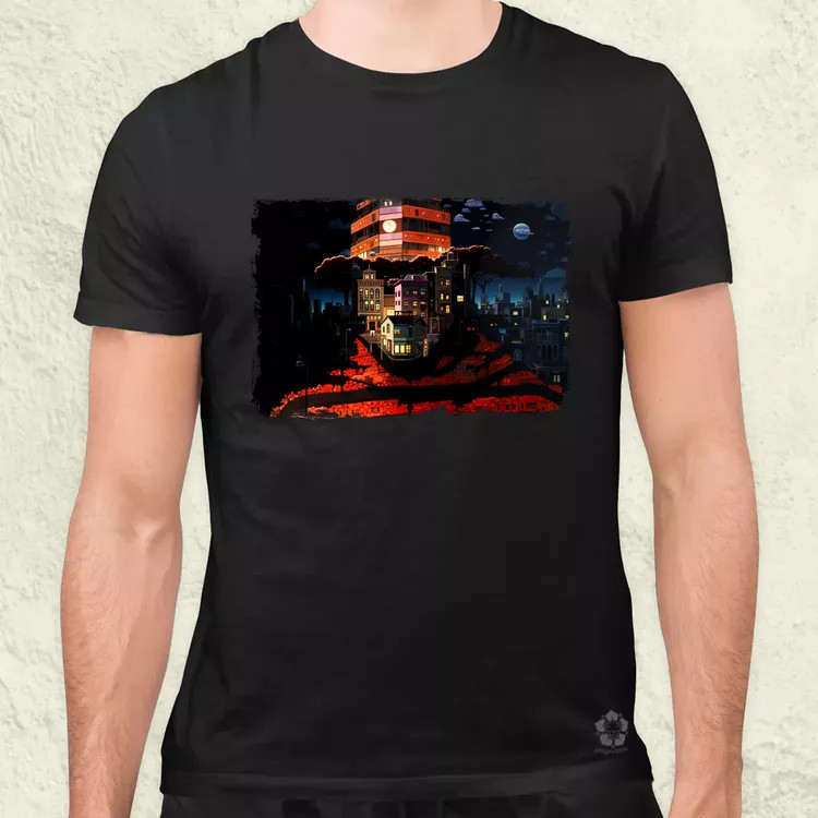 Pareidolia Freddy Krueger város fantázia v1 férfi póló