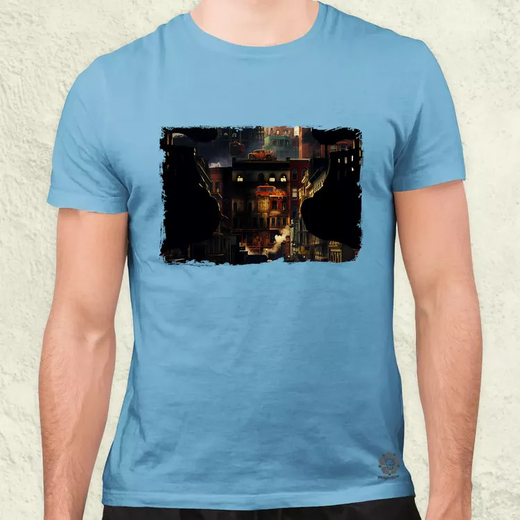 Pareidolia Freddy Krueger város fantázia v3 férfi póló