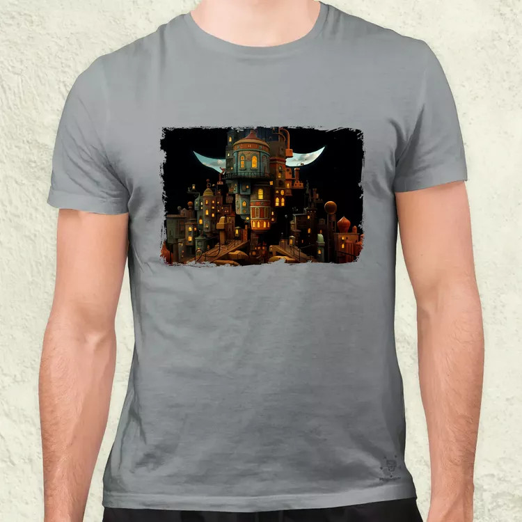 Pareidolia Freddy Krueger város fantázia v4 férfi póló