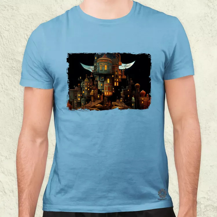 Pareidolia Freddy Krueger város fantázia v4 férfi póló