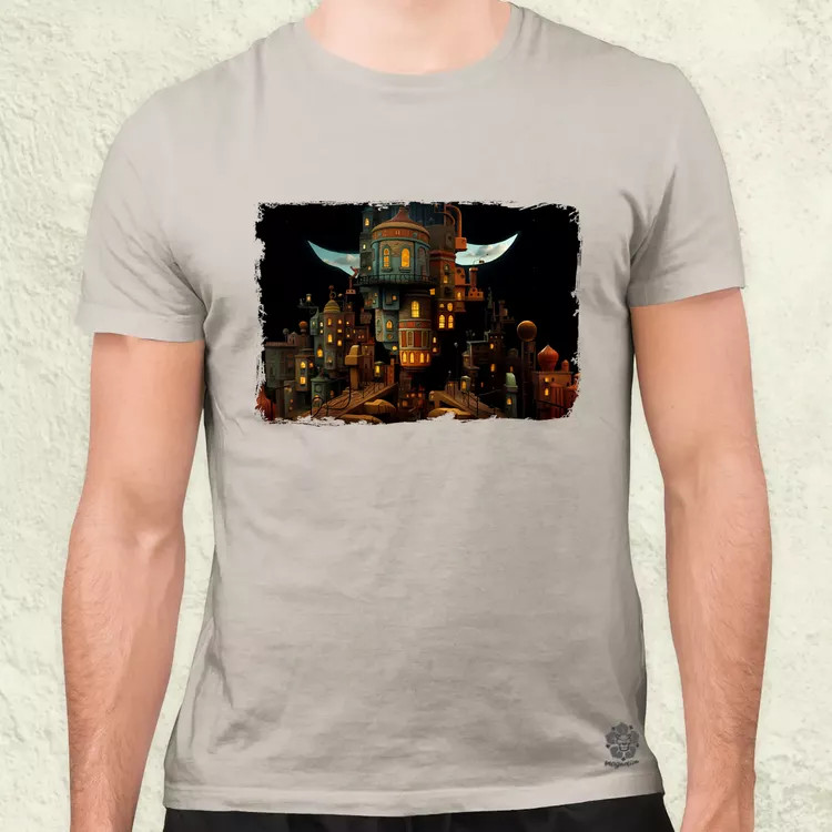 Pareidolia Freddy Krueger város fantázia v4 férfi póló