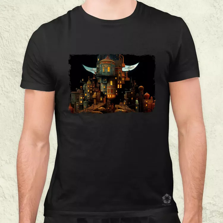 Pareidolia Freddy Krueger város fantázia v4 férfi póló