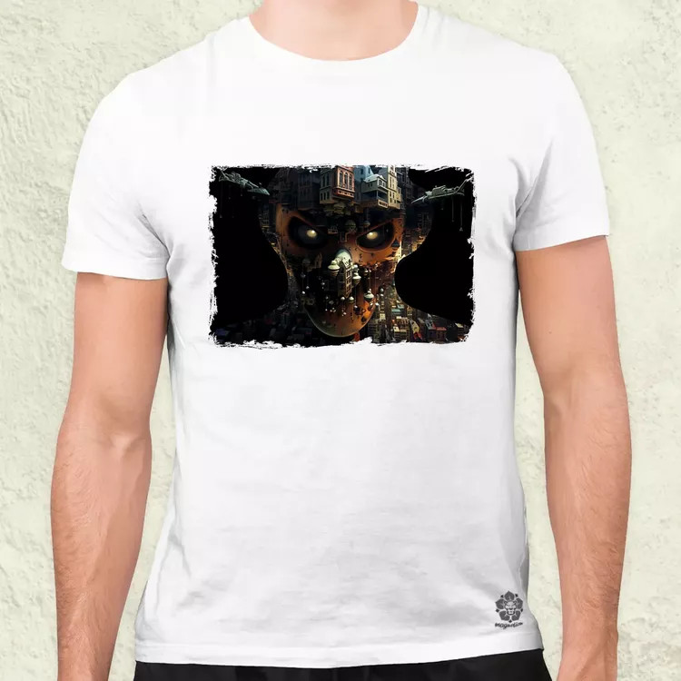 Pareidolia Freddy Krueger város fantázia v5 férfi póló