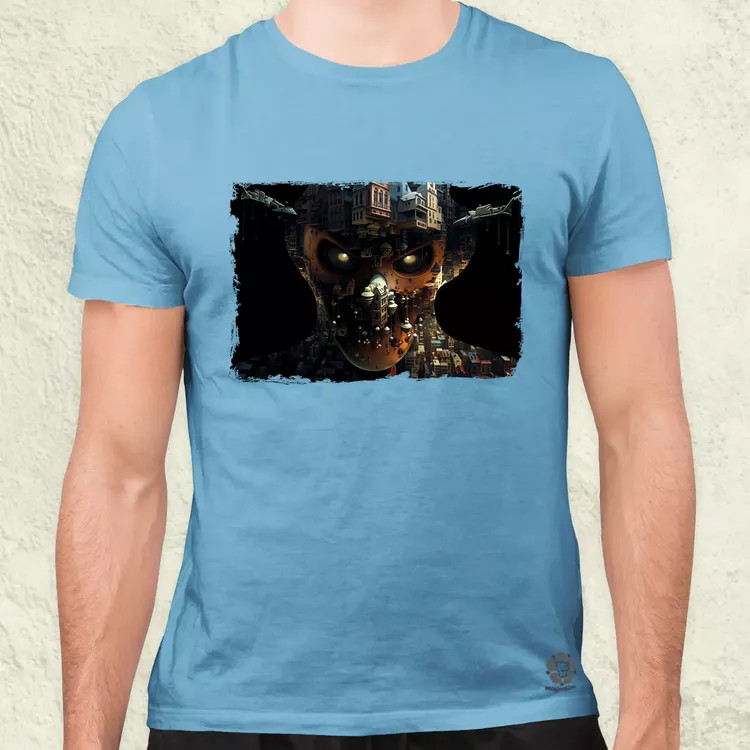 Pareidolia Freddy Krueger város fantázia v5 férfi póló