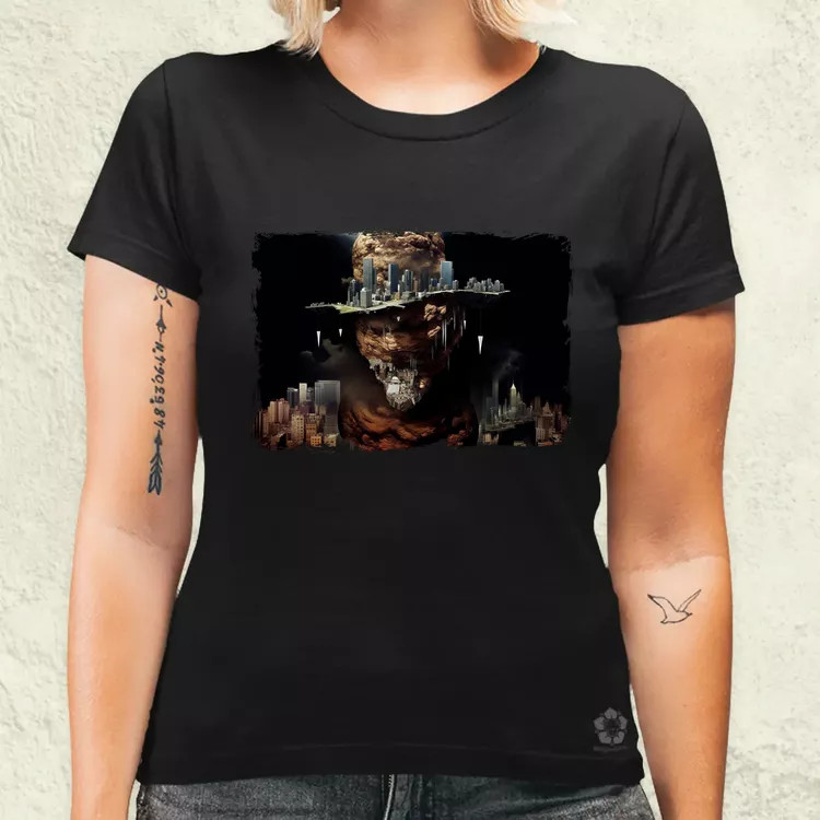 Pareidolia Freddy Krueger város fantázia v6 női póló