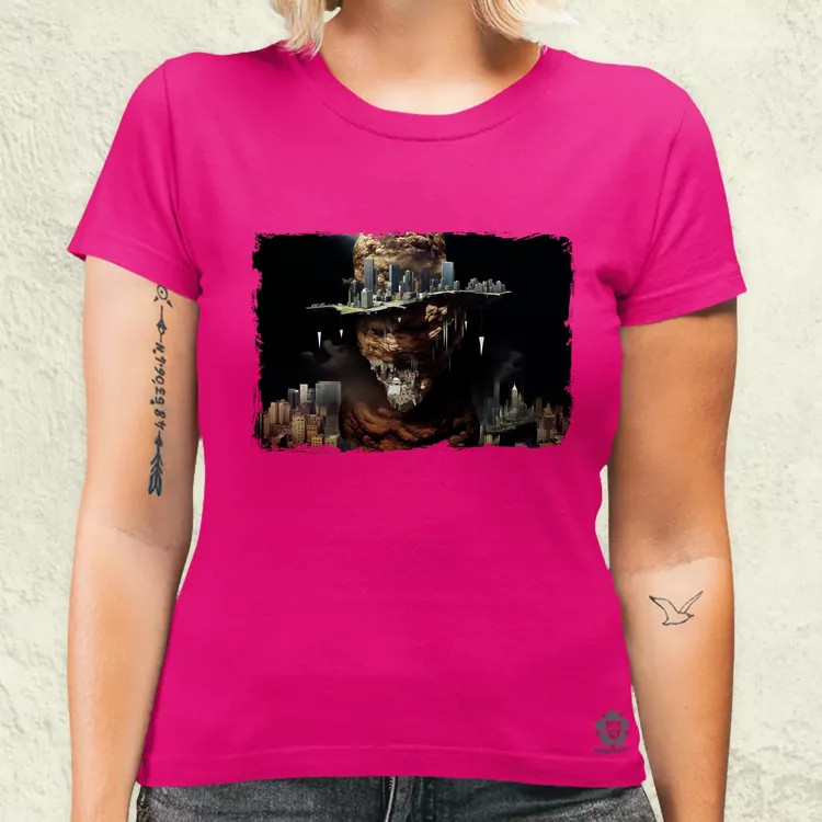 Pareidolia Freddy Krueger város fantázia v6 női póló