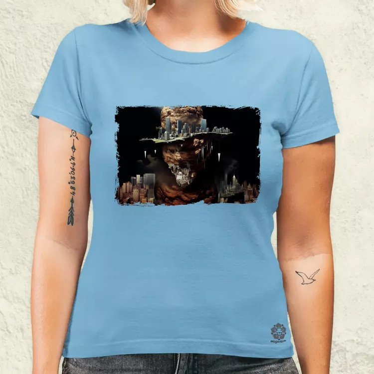 Pareidolia Freddy Krueger város fantázia v6 női póló