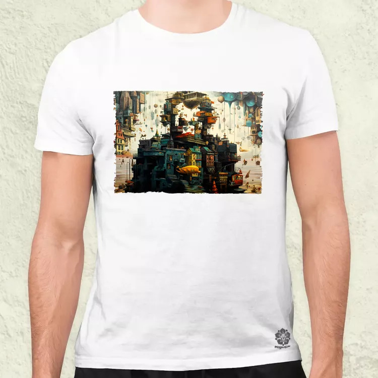 Pareidolia Joker város fantázia v3 férfi póló