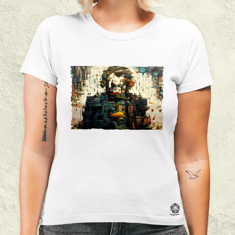 Pareidolia Joker város fantázia v3 női póló