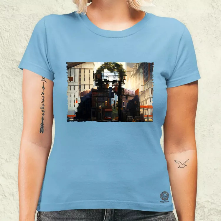 Pareidolia Joker város fantázia v4 női póló