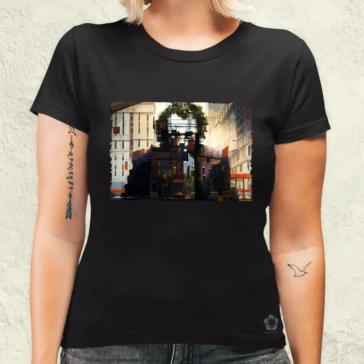 Pareidolia Joker város fantázia v4 női póló