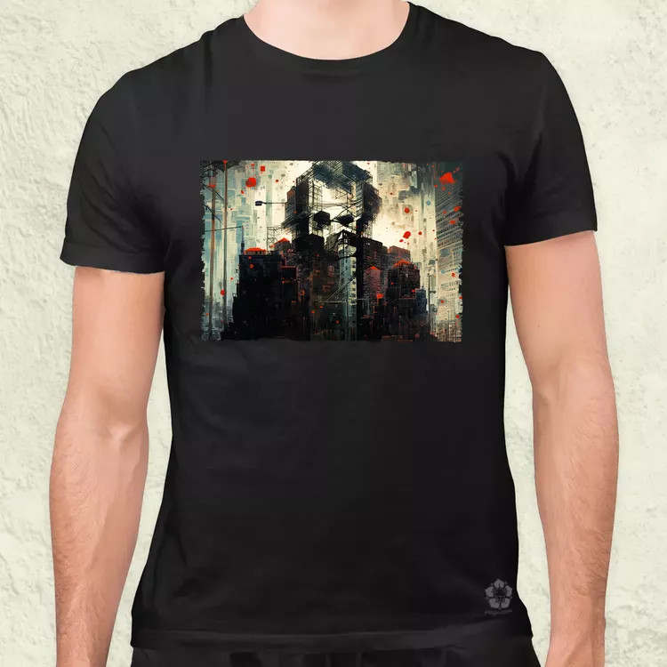 Pareidolia Joker város fantázia v5 férfi póló