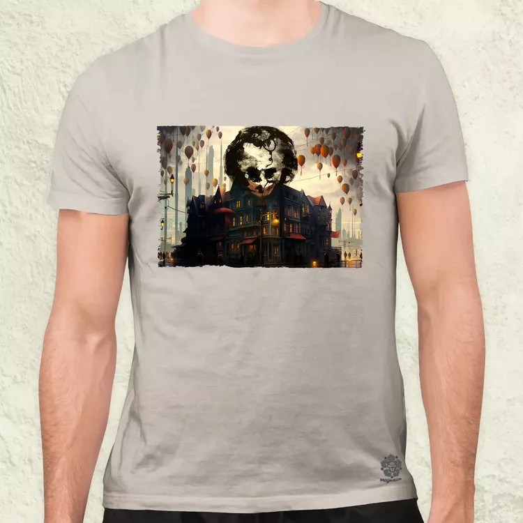 Pareidolia Joker város fantázia v6 férfi póló