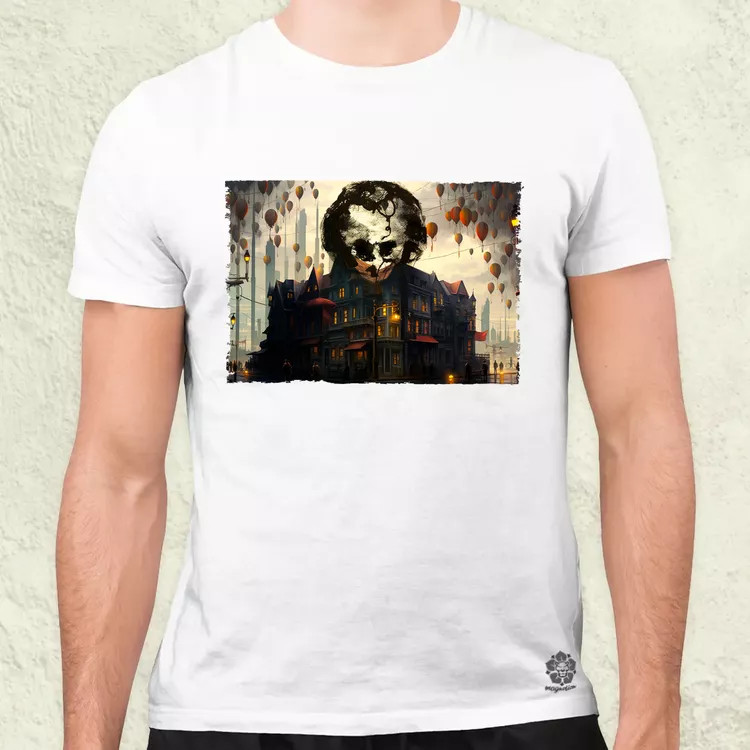 Pareidolia Joker város fantázia v6 férfi póló