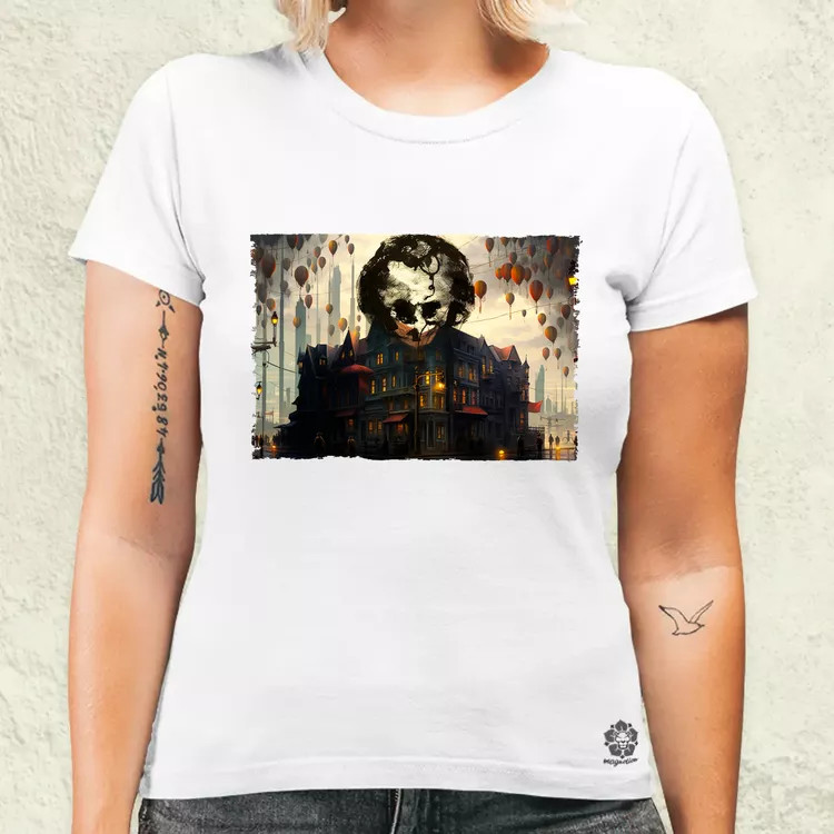 Pareidolia Joker város fantázia v6 női póló