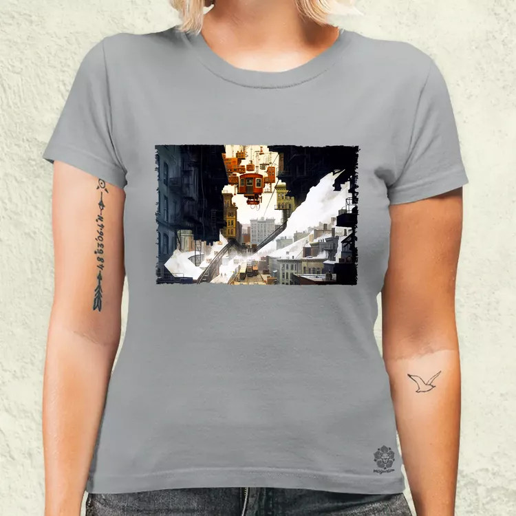 Pareidolia Marilyn Monroe város fantázia v1 női póló