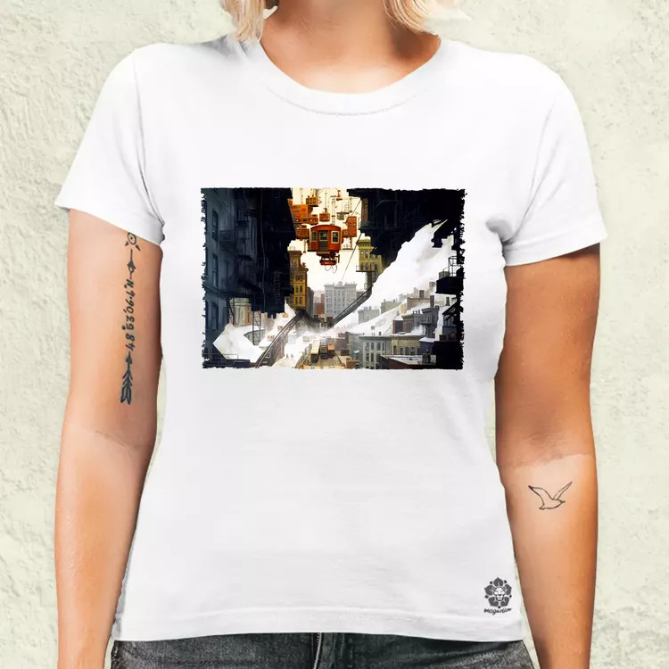 Pareidolia Marilyn Monroe város fantázia v1 női póló
