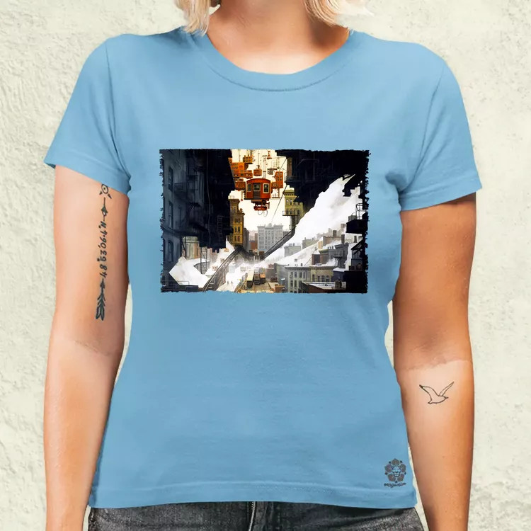 Pareidolia Marilyn Monroe város fantázia v1 női póló