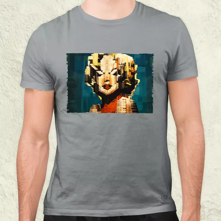 Pareidolia Marilyn Monroe város fantázia v4 férfi póló
