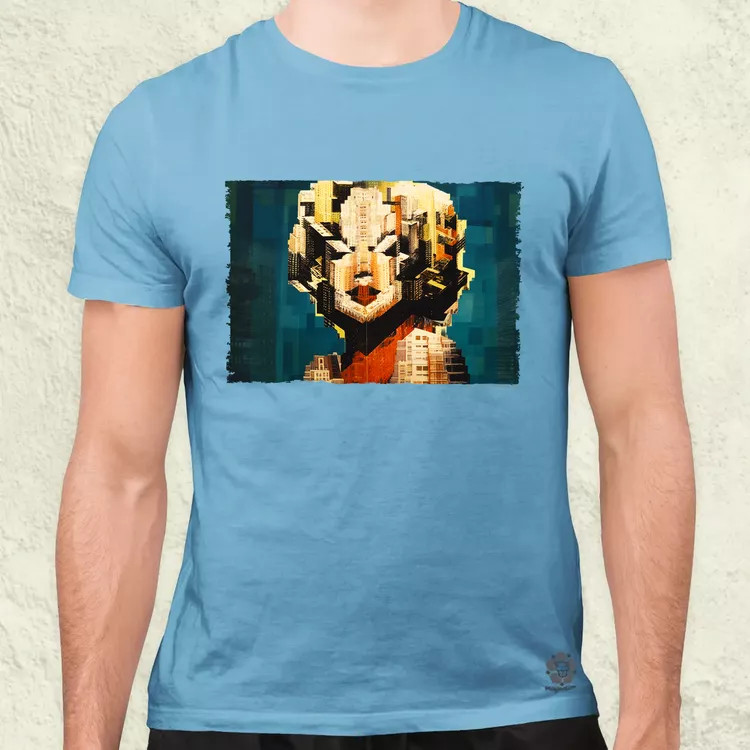 Pareidolia Marilyn Monroe város fantázia v4 férfi póló