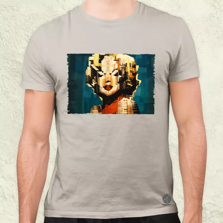Pareidolia Marilyn Monroe város fantázia v4 férfi póló