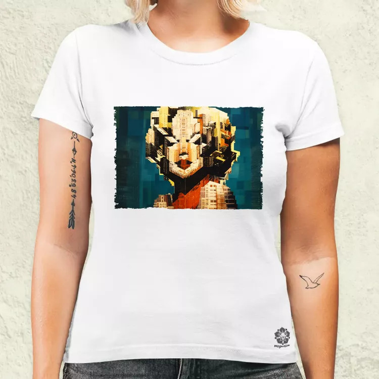 Pareidolia Marilyn Monroe város fantázia v4 női póló