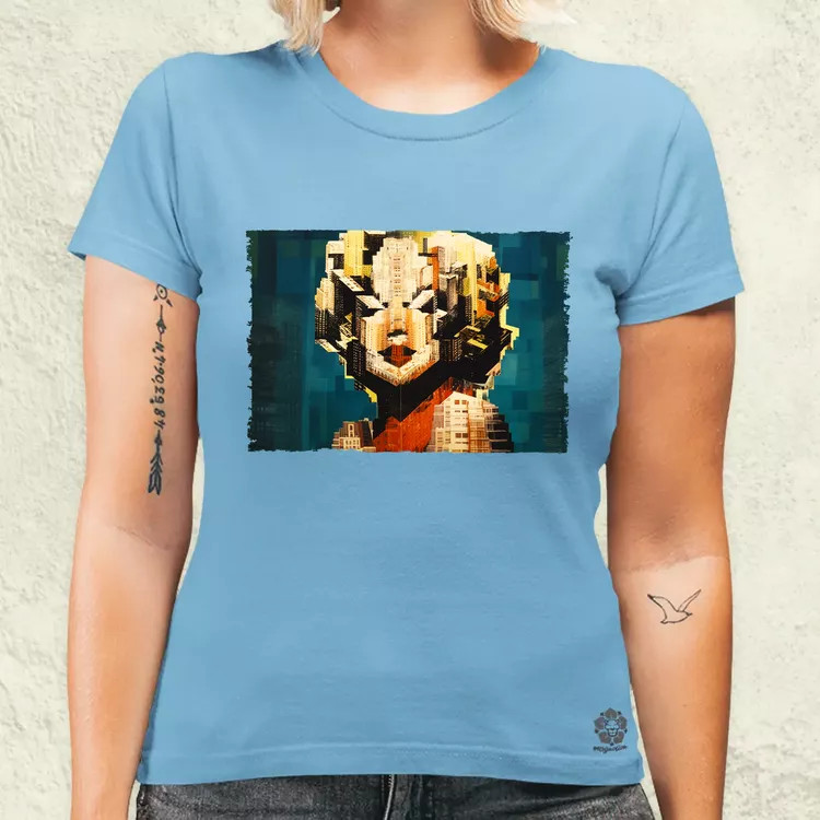 Pareidolia Marilyn Monroe város fantázia v4 női póló