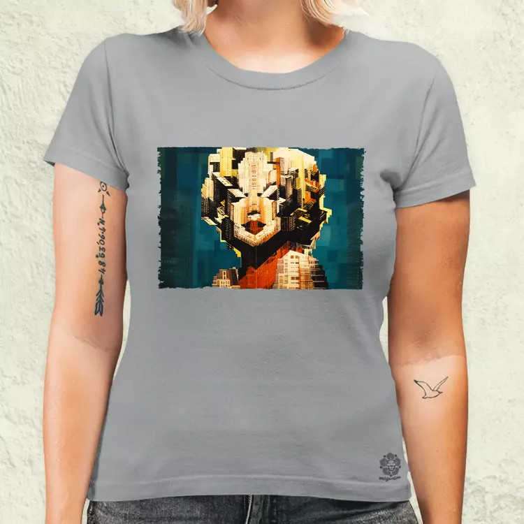 Pareidolia Marilyn Monroe város fantázia v4 női póló