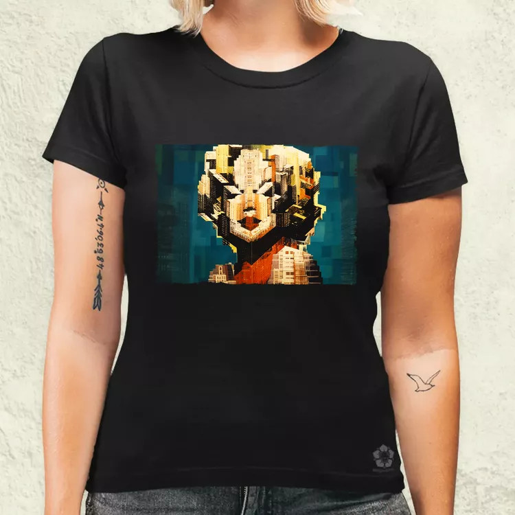 Pareidolia Marilyn Monroe város fantázia v4 női póló