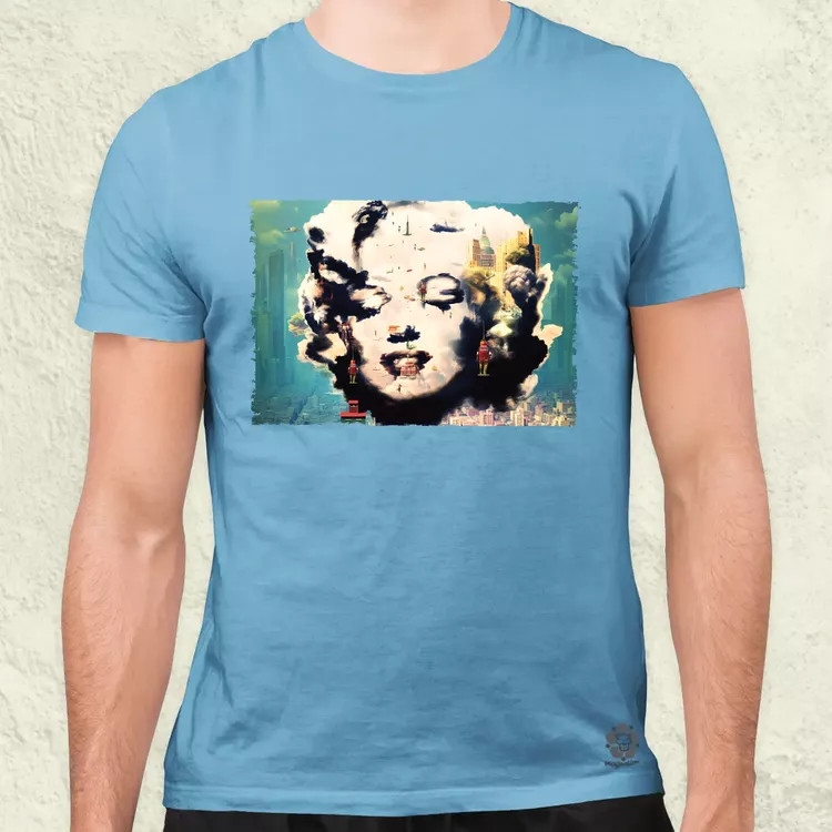 Pareidolia Marilyn Monroe város fantázia v5 férfi póló