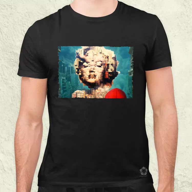 Pareidolia Marilyn Monroe város fantázia v6 férfi póló