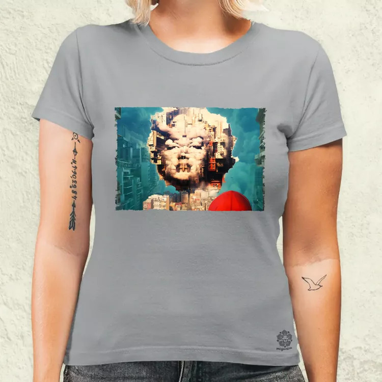 Pareidolia Marilyn Monroe város fantázia v6 női póló