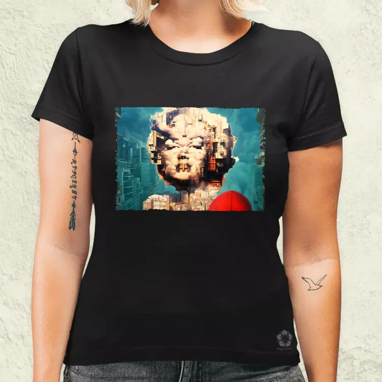 Pareidolia Marilyn Monroe város fantázia v6 női póló