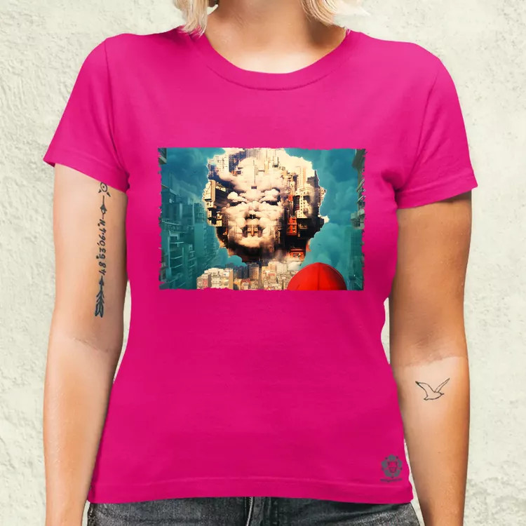 Pareidolia Marilyn Monroe város fantázia v6 női póló