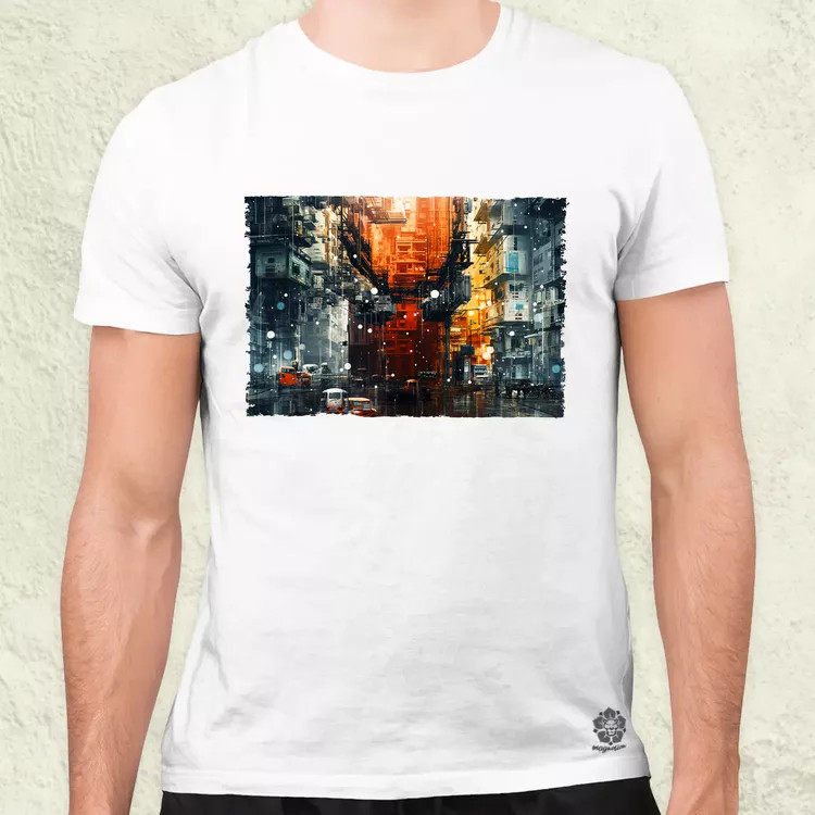 Pareidolia Pókember város fantázia v1 férfi póló