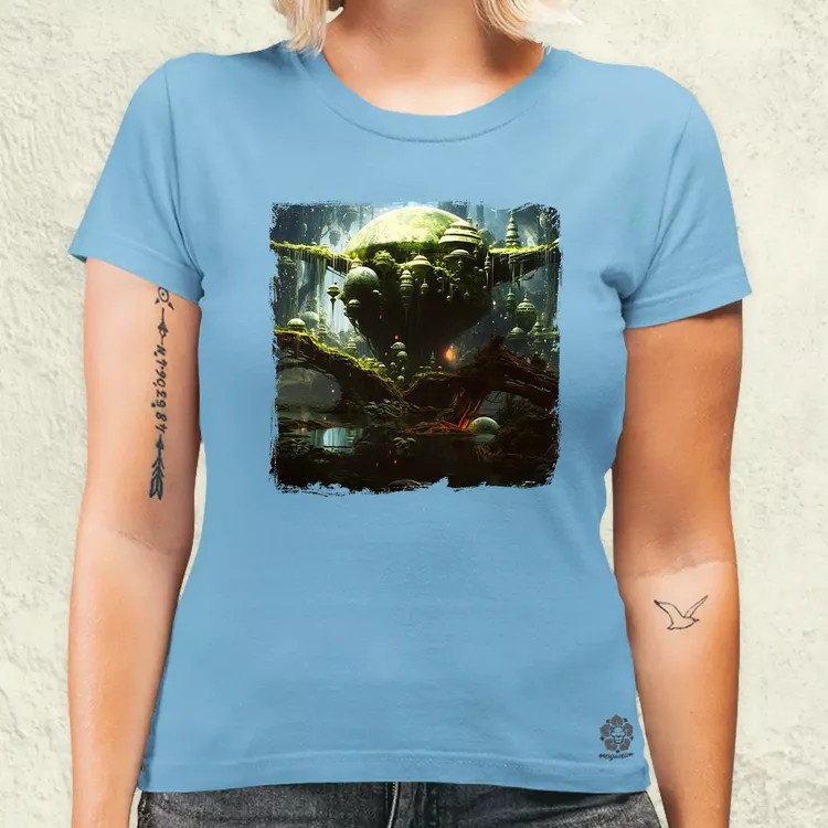 Pareidolia Yoda Dagobah fantázia v2 női póló