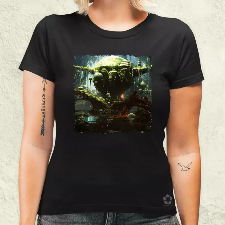 Pareidolia Yoda Dagobah fantázia v2 női póló
