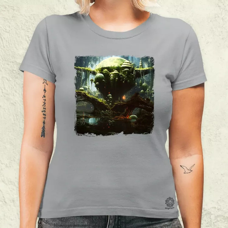 Pareidolia Yoda Dagobah fantázia v2 női póló