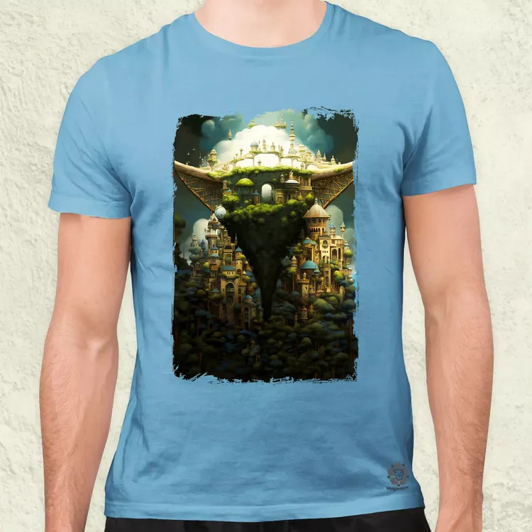 Pareidolia Yoda város fantázia v4 férfi póló