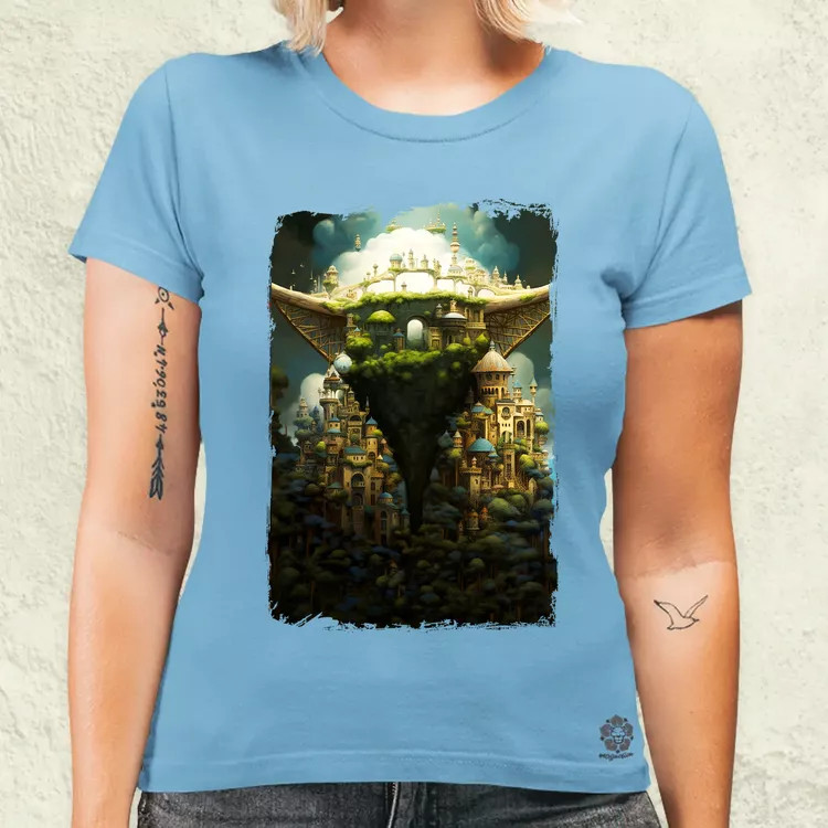 Pareidolia Yoda város fantázia v4 női póló