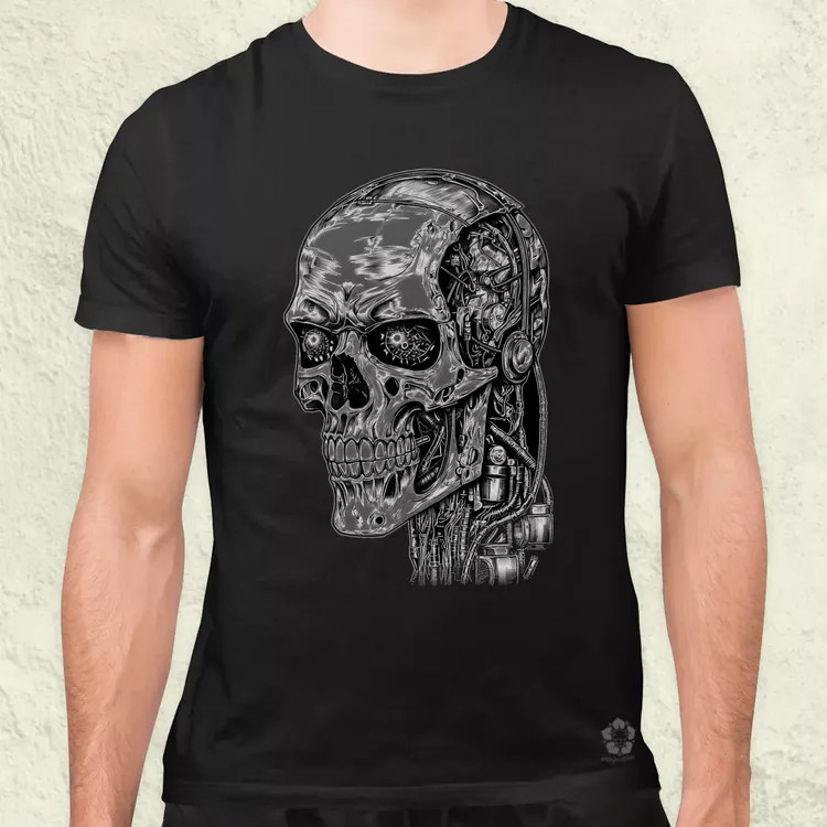 T-800 profil férfi póló