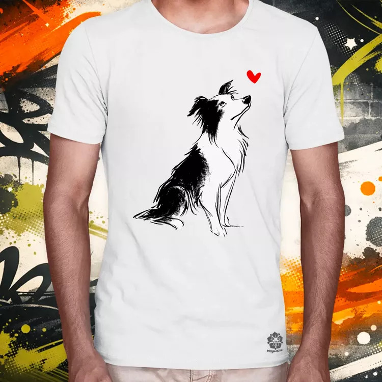 Border Collie skeccs férfi póló