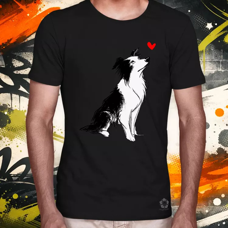 Border Collie skeccs férfi póló