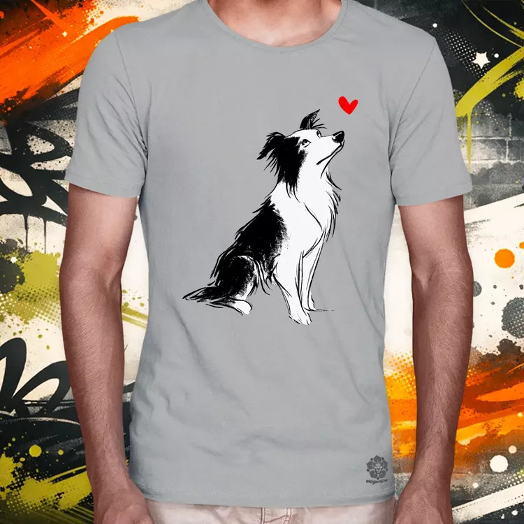 Border Collie skeccs férfi póló