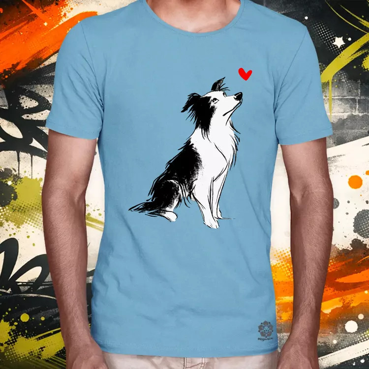 Border Collie skeccs férfi póló