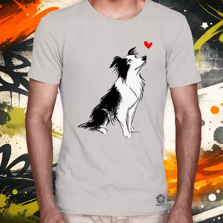 Border Collie skeccs férfi póló