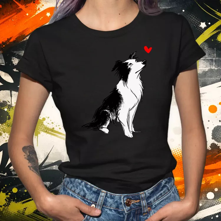 Border Collie skeccs női póló