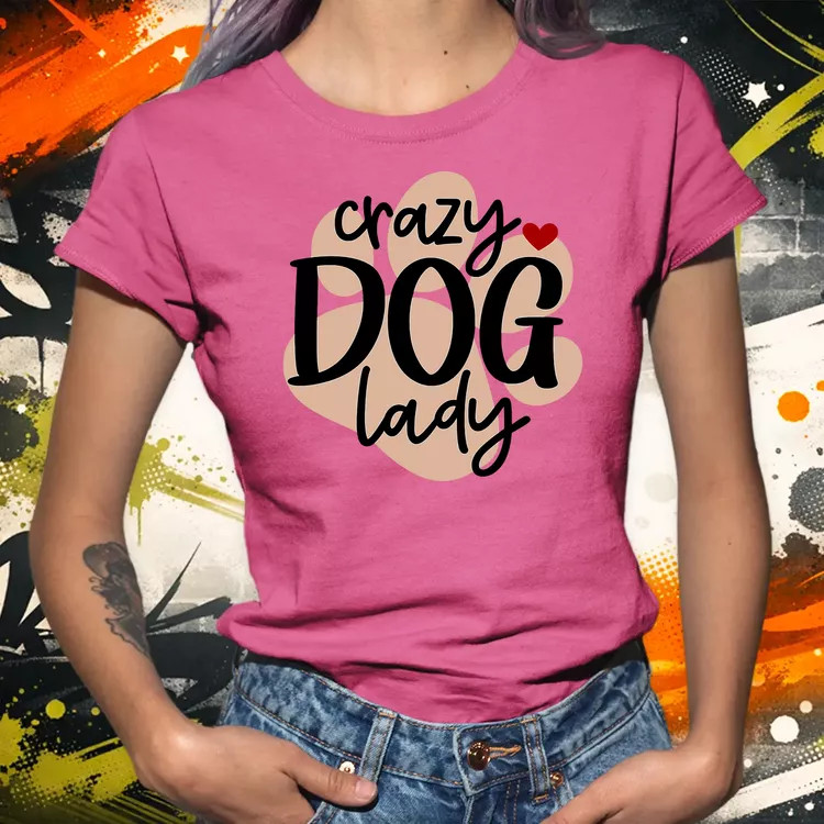 Crazy Dog lady női póló